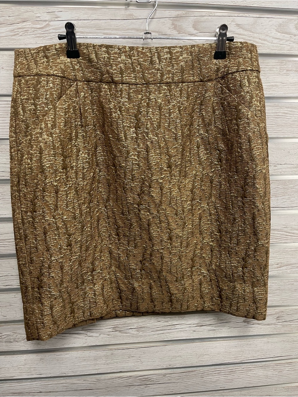 J Crew Metallic Pencil Skirt